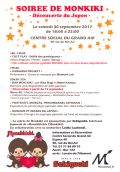 El sábado, 30 de septiembre de 2017 - de las 18.00 a las 22.00 - Tarde de Monkiki - Descubrimiento de Japón - Montreuil-sous-Bois (F-93100)