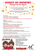 Saturday, 30th of September, 2017 - from 06:00 pm till 10:00 pm - An evening of Monkiki - Discovery of Japan - Montreuil-sous-Bois (F-93100)