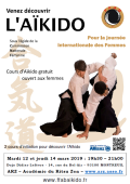 El martes, 12 y jueves, 14 de marzo de 2019 - Día de las Mujeres y El aikido