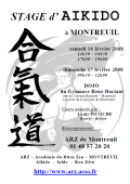 Letrero: Stage Aikido - Montreuil - Febrero 2008