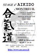 Letrero: Stage Aikido - Montreuil (Francia) - Febrero 2009
