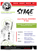 Seminarios: Jean-Claude JOANNES - El 27 de septiembre de 2014 - AIKIDO - PARIS (F-75014)