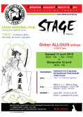 Seminario: El 11 y 12 de abril de 2015 - AIKIDO - PARIS (F-75014) - Didier ALLOUIS ( 6e dan - FFAB - CEN )