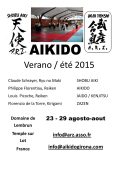 Seminario: Del 23 al 29 de agosto de 2015 - AIKIDO / IAIDO / KEN JITSU / ZAZEN - LE TEMPLE-SUR-LOT (F-47110)