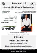 Seminario: El 05 y 06 marzo de 2016 - AIKIDO - MONTIGNY-LE-BRETONNEUX (F-91300) - Michel DESROCHES ( 6.o dan - GHAAN - RTN )