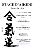 Seminario: El 14 - 15 y 16 de mayo de 2016 - AIKIDO - PROVENCHERES-SUR-FAVE (F-88) - Philippe FLORENTIAU ( Kyoshi / Reiken )