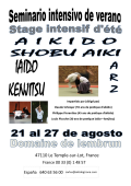 Seminario: Del 21 al 27 de agosto de 2016 - AIKIDO / IAIDO / KEN JITSU - LE TEMPLE-SUR-LOT (F-47110)
