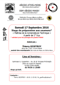 Seminario: El 17 de septiembre de 2016 - AIKIDO - ATHIS-MONS (F-91200) - Thierry GEOFFROY ( 4.o dan - GHAAN - ACTM )